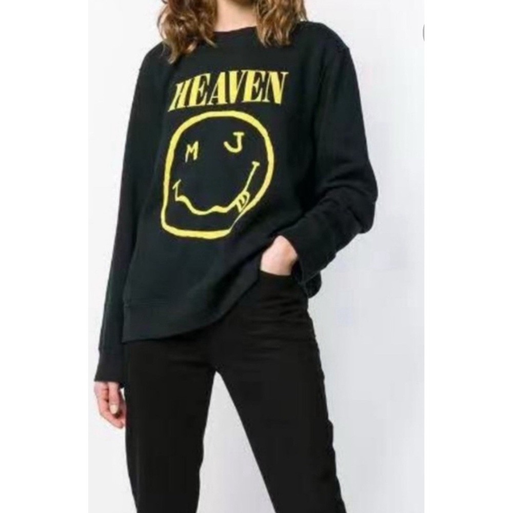 NWT MARC JACOBS Redux Grunge Collection Heaven Black Oversized Sweatshirt sz.S